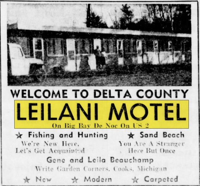 Big Bay Get-Away (Leilani Motel) - May 1962 Ad (newer photo)